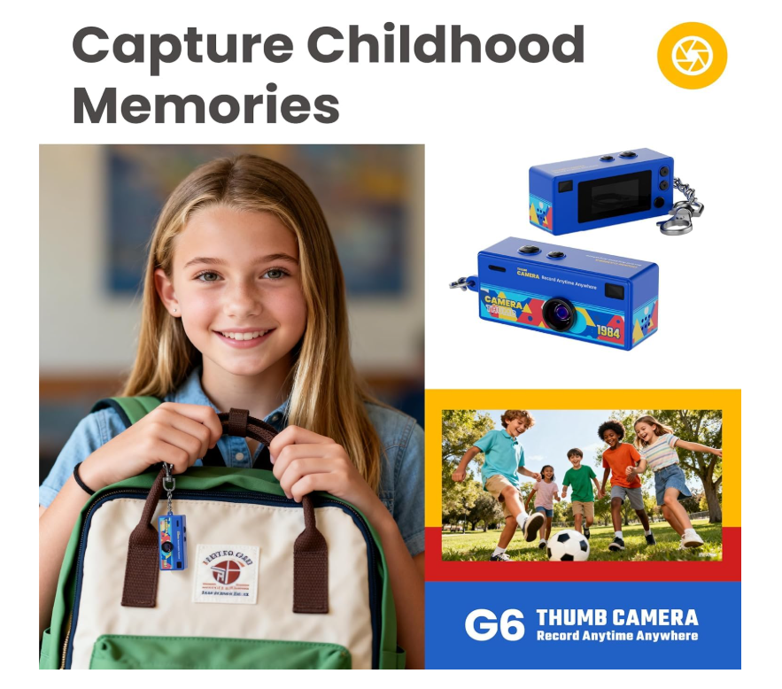 MEWEN™- Mini Keychain Digital Camera, 1080P HD Video Recorder